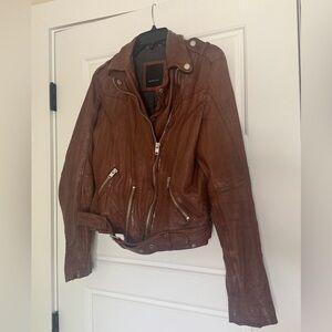Mauritius brown leather jacket